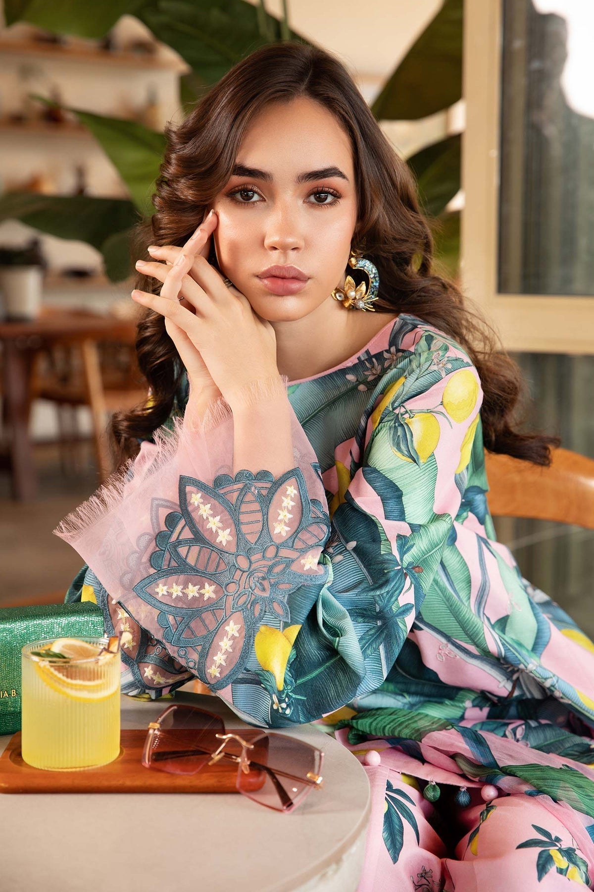 M.PRINTS 3 PIECE UNSTITCHED EMBROIDERED LAWN SUIT MPT-2503-B