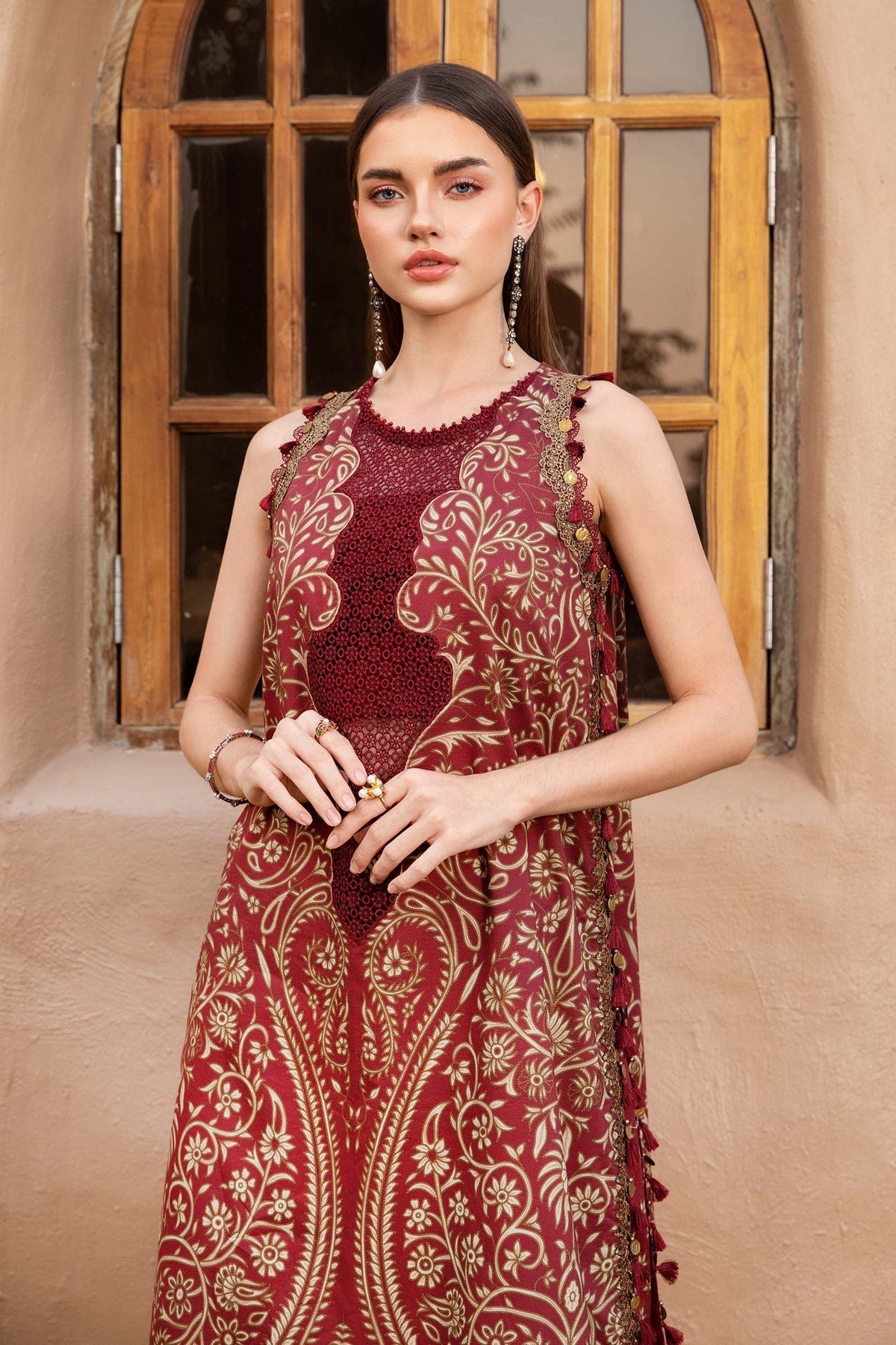 M.PRINTS 3 PIECE UNSTITCHED EMBROIDERED LAWN SUIT MPT-2512-A