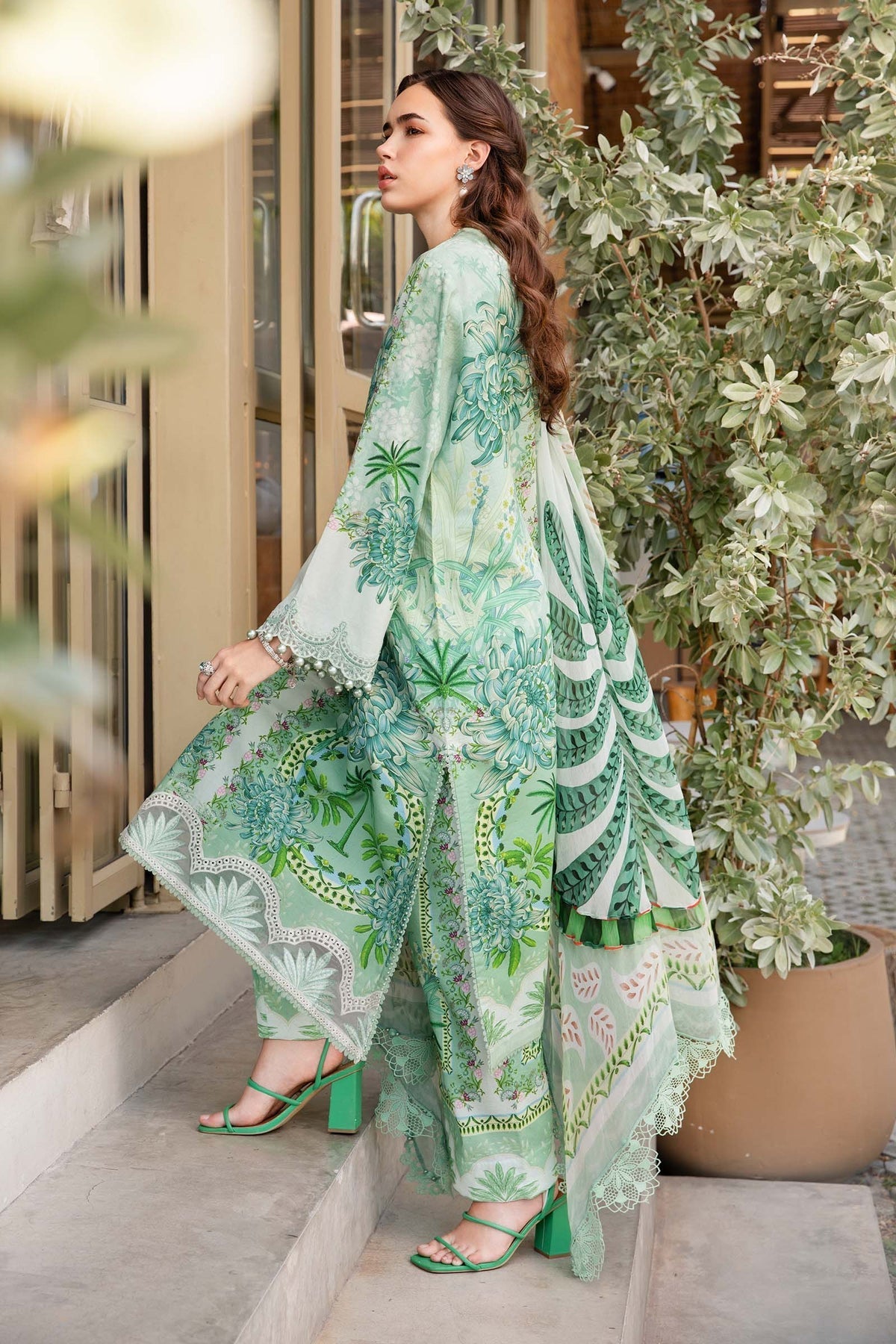 M.PRINTS 3 PIECE UNSTITCHED EMBROIDERED LAWN SUIT MMPT-2514-A