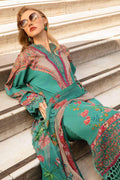 M.PRINTS 3 PIECE UNSTITCHED EMBROIDERED LAWN SUIT MPT-2304-A