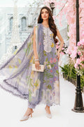 M.PRINTS 3 PIECE UNSTITCHED EMBROIDERED LAWN SUIT MPT-2604-A