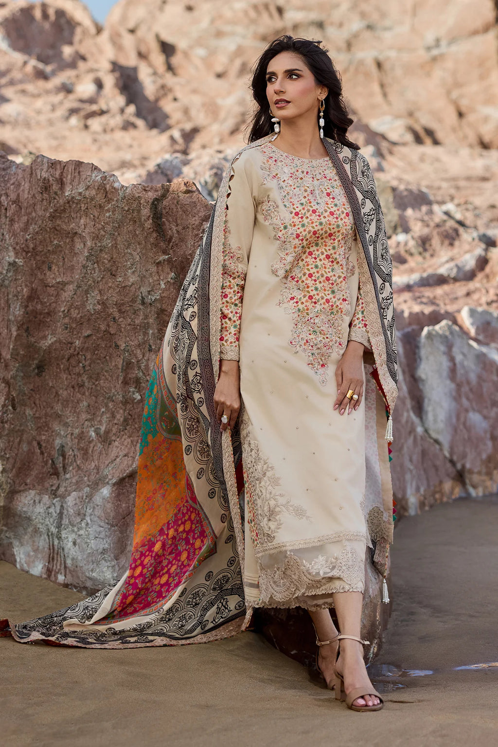 CHARIZMA 3-PC Unstitched Embroidered Lawn Collection CSN6-01