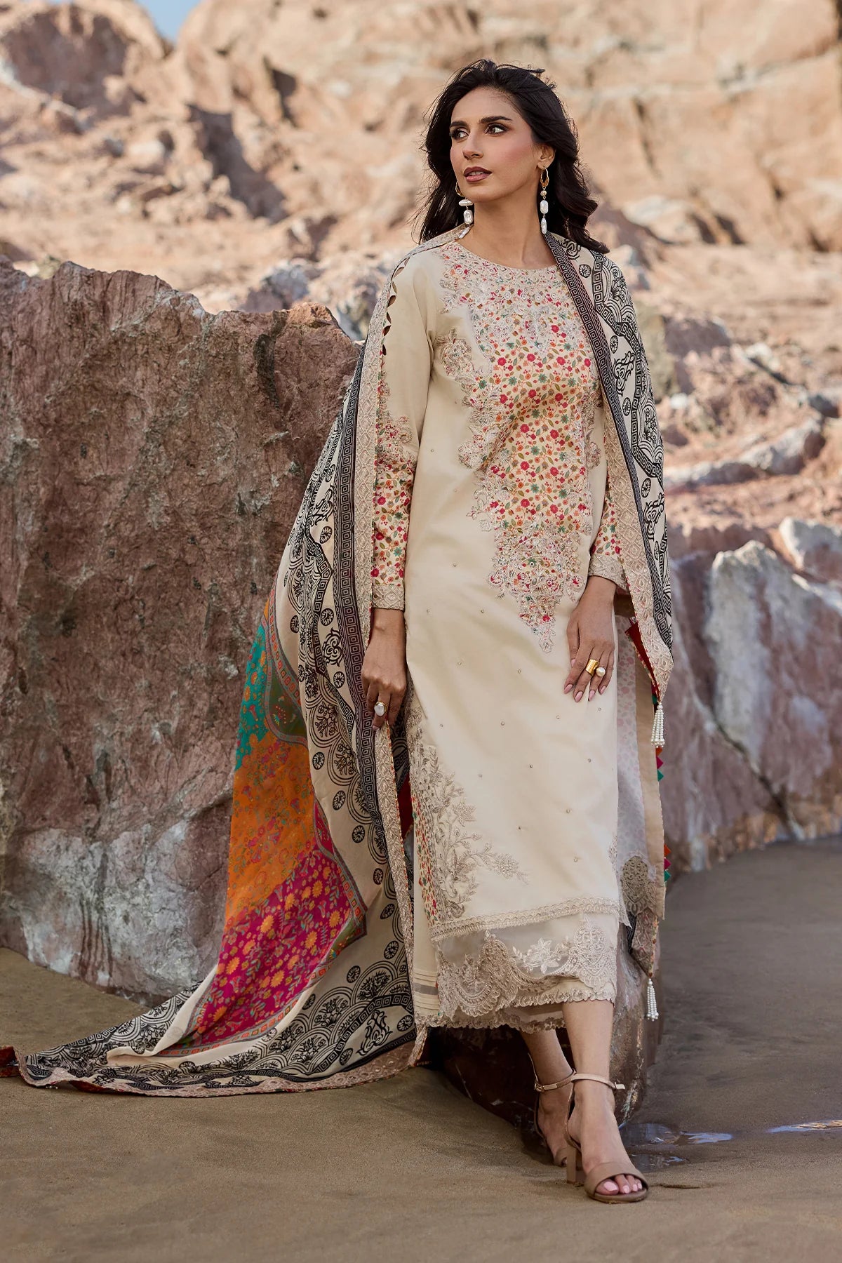 CHARIZMA 3-PC Unstitched Embroidered Lawn Collection CSN6-01