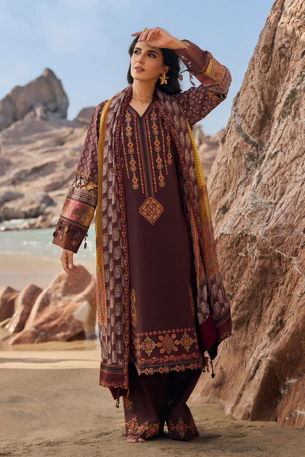 CHARIZMA 3-PC Unstitched Embroidered Lawn Collection CSN6-09