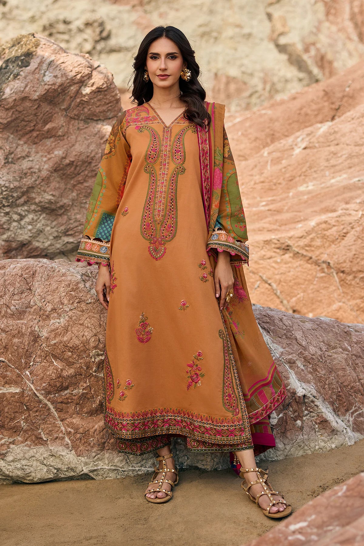 CHARIZMA 3-PC Unstitched Embroidered Lawn Collection CSN6-02
