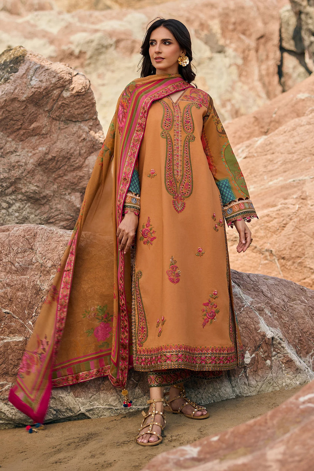 CHARIZMA 3-PC Unstitched Embroidered Lawn Collection CSN6-02