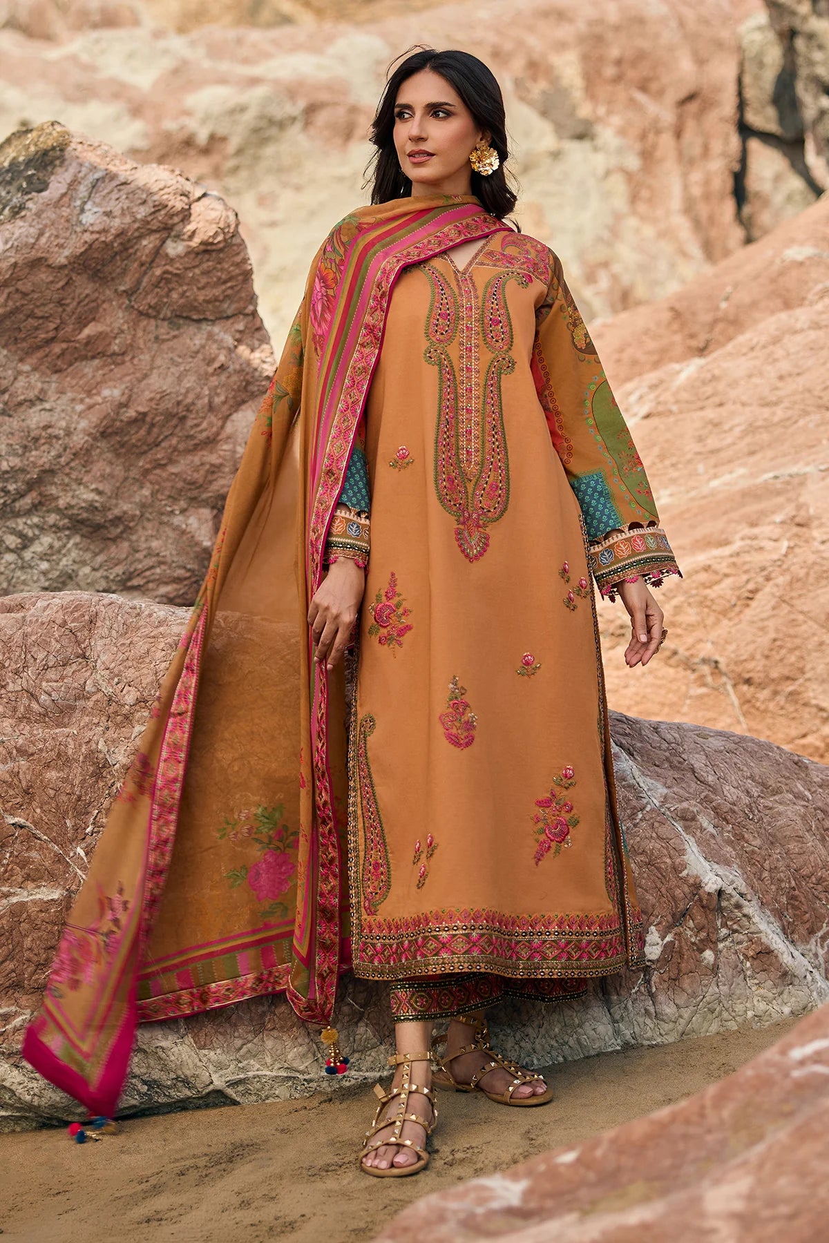 CHARIZMA 3-PC Unstitched Embroidered Lawn Collection CSN6-02