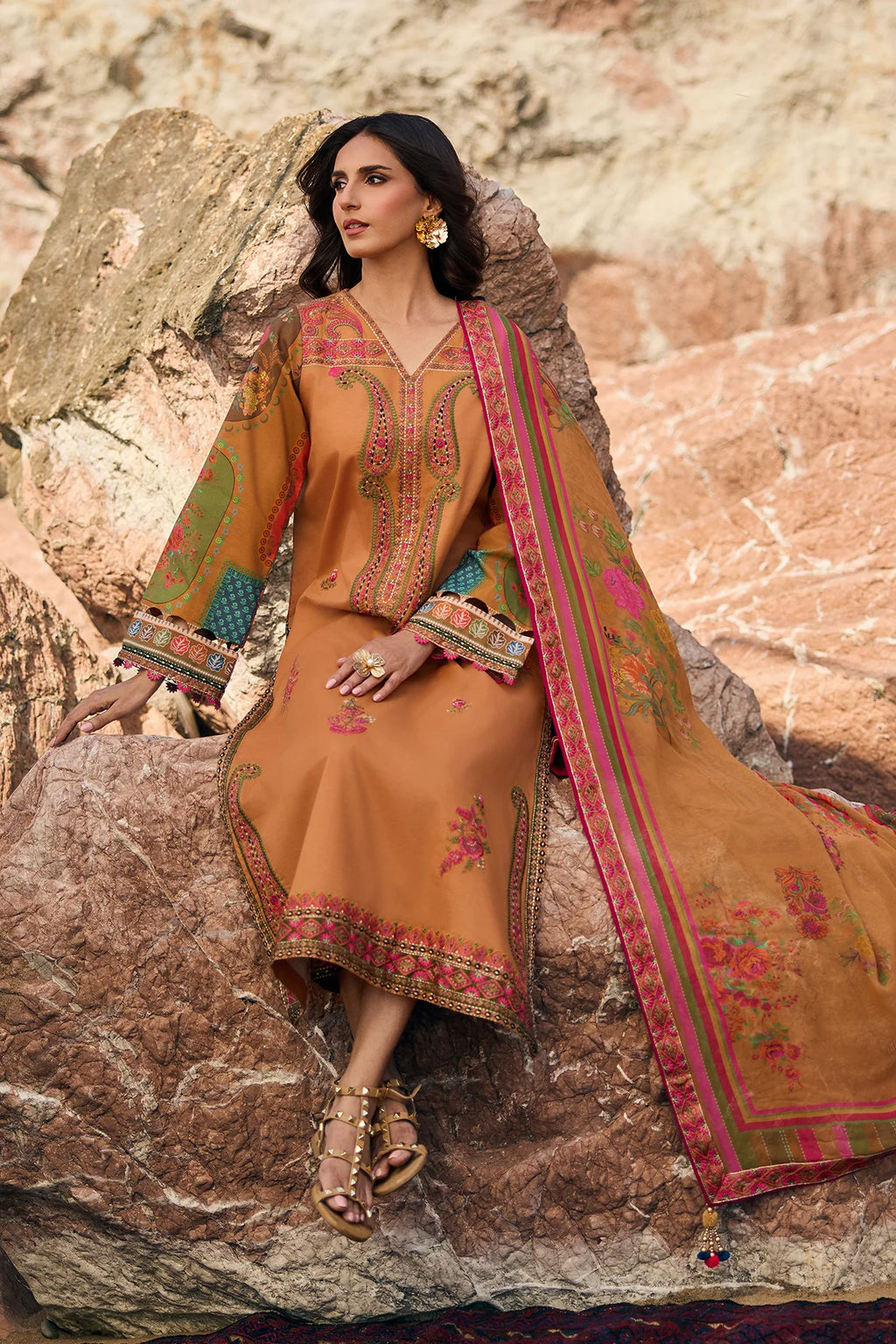 CHARIZMA 3-PC Unstitched Embroidered Lawn Collection CSN6-02