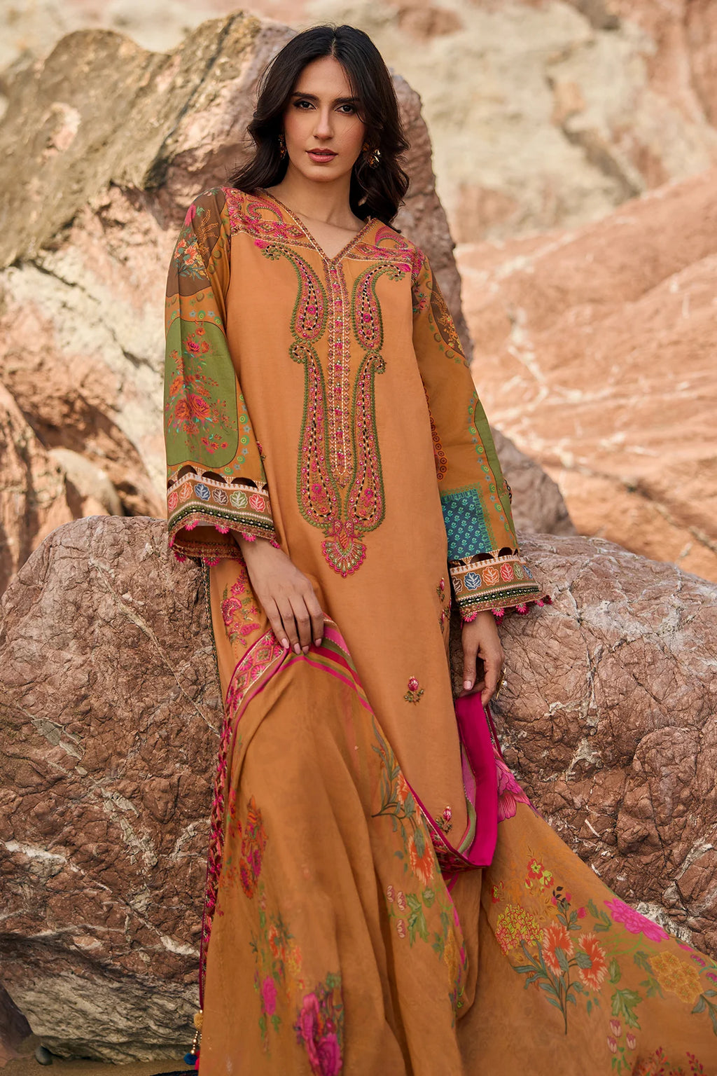 CHARIZMA 3-PC Unstitched Embroidered Lawn Collection CSN6-02