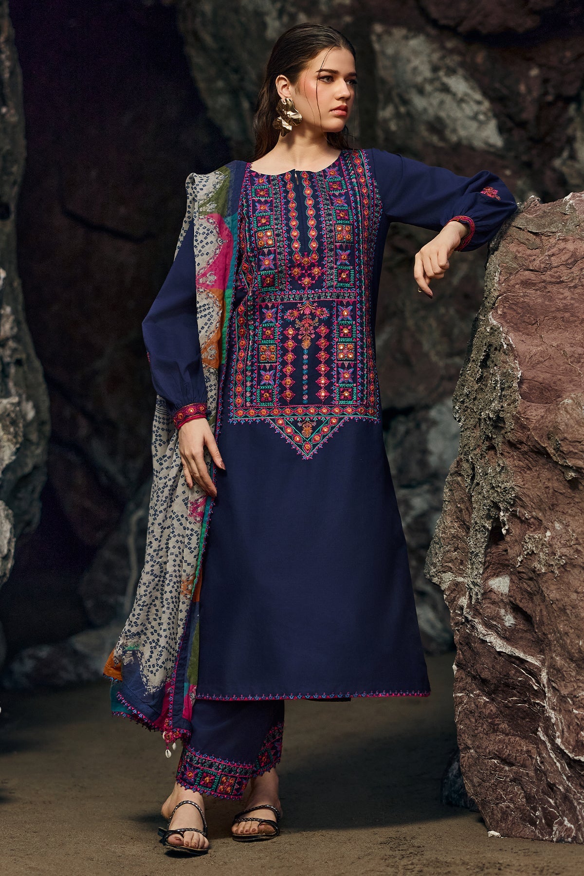 CHARIZMA 3-PC Unstitched Embroidered Lawn Collection CSN6-04