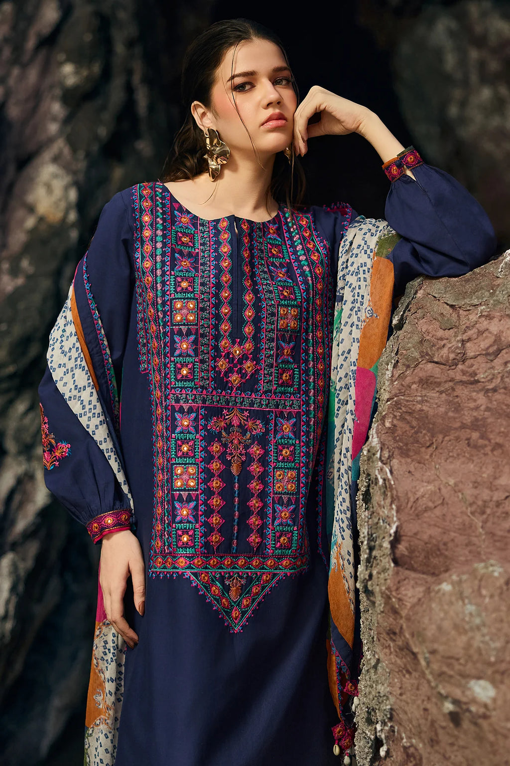 CHARIZMA 3-PC Unstitched Embroidered Lawn Collection CSN6-04