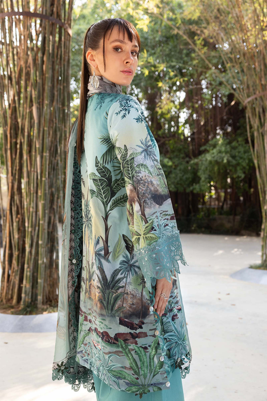 M.PRINTS 3 PIECE UNSTITCHED EMBROIDERED LAWN SUIT MPT-2907-A