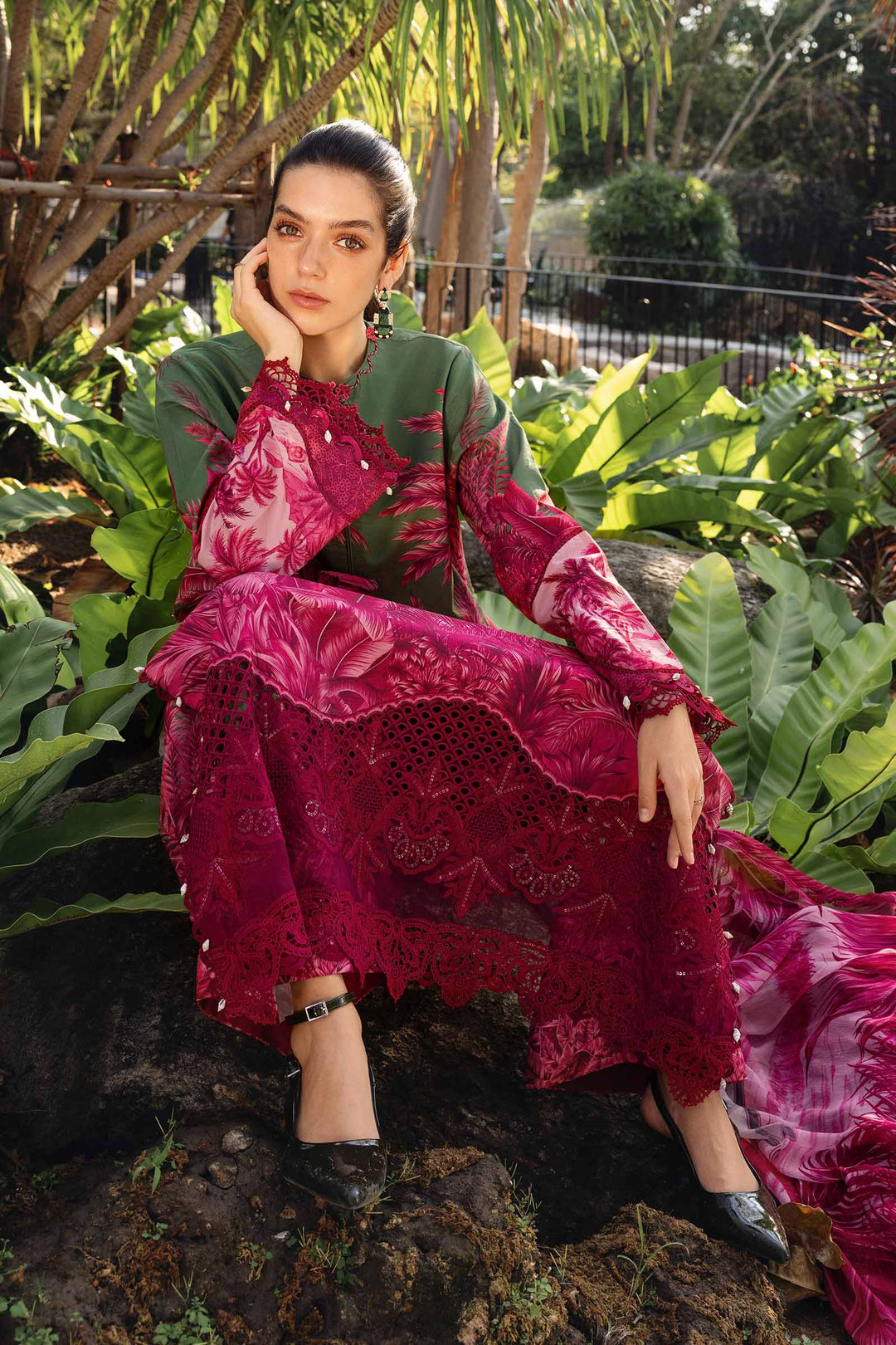 M.PRINTS 3 PIECE UNSTITCHED EMBROIDERED LAWN SUIT MPT-2911-B