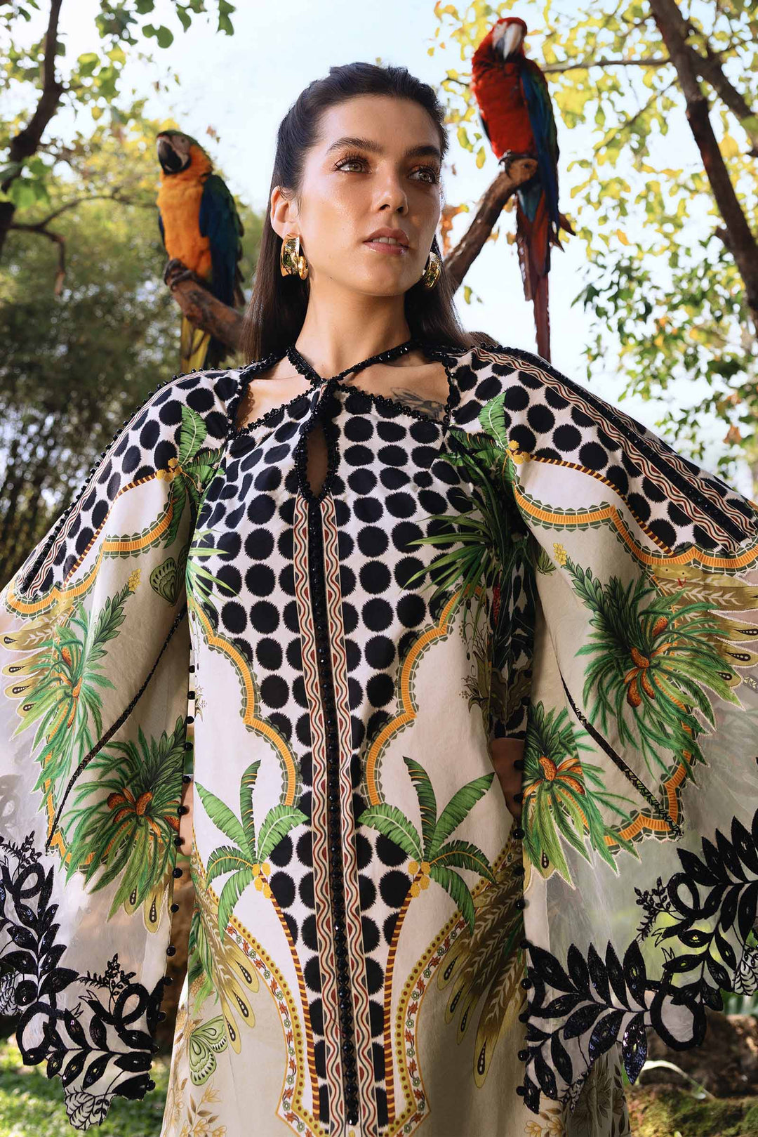 M.PRINTS 3 PIECE UNSTITCHED EMBROIDERED LAWN SUIT MPT-2905-A