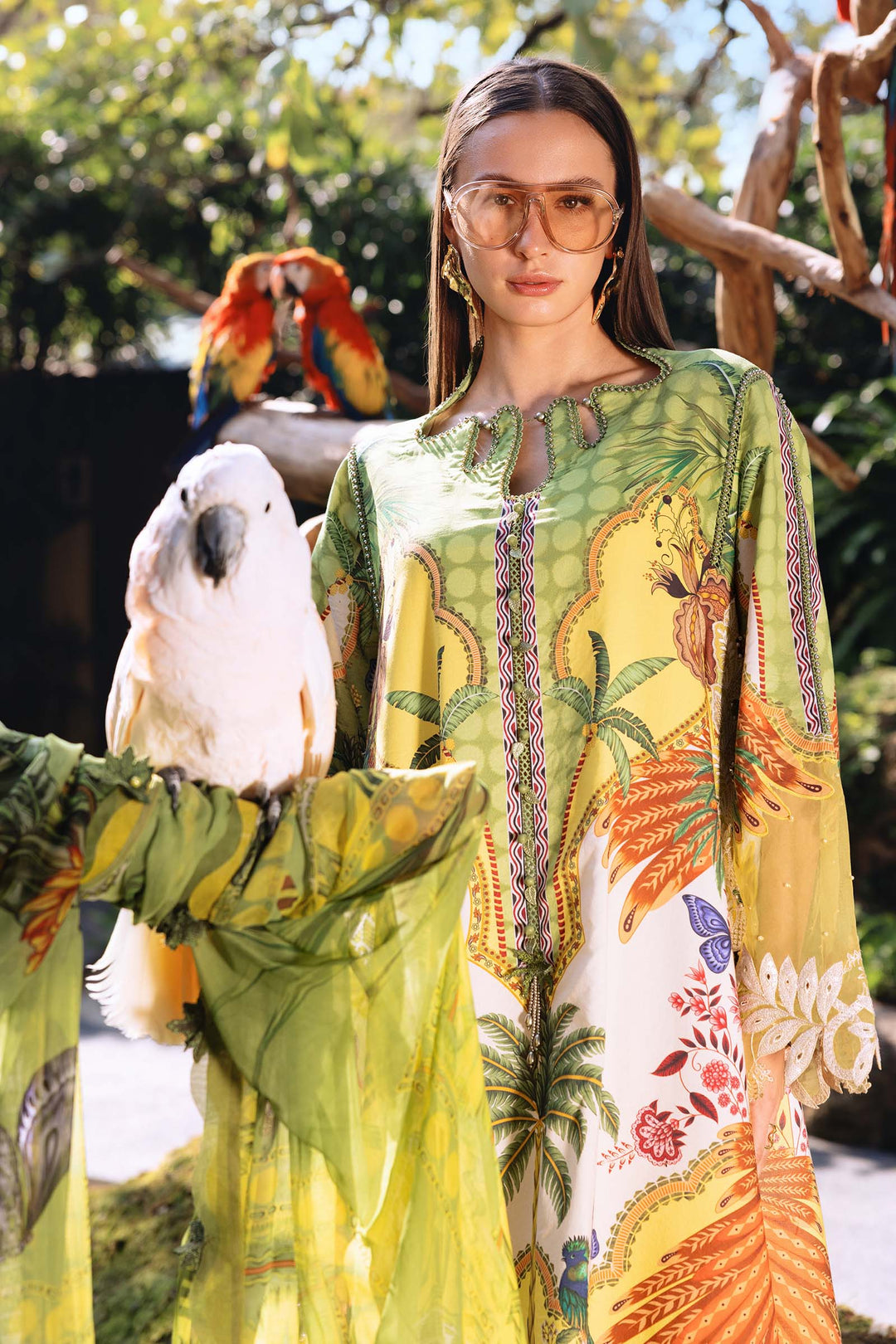 M.PRINTS 3 PIECE UNSTITCHED EMBROIDERED LAWN SUIT MPT-2905-B