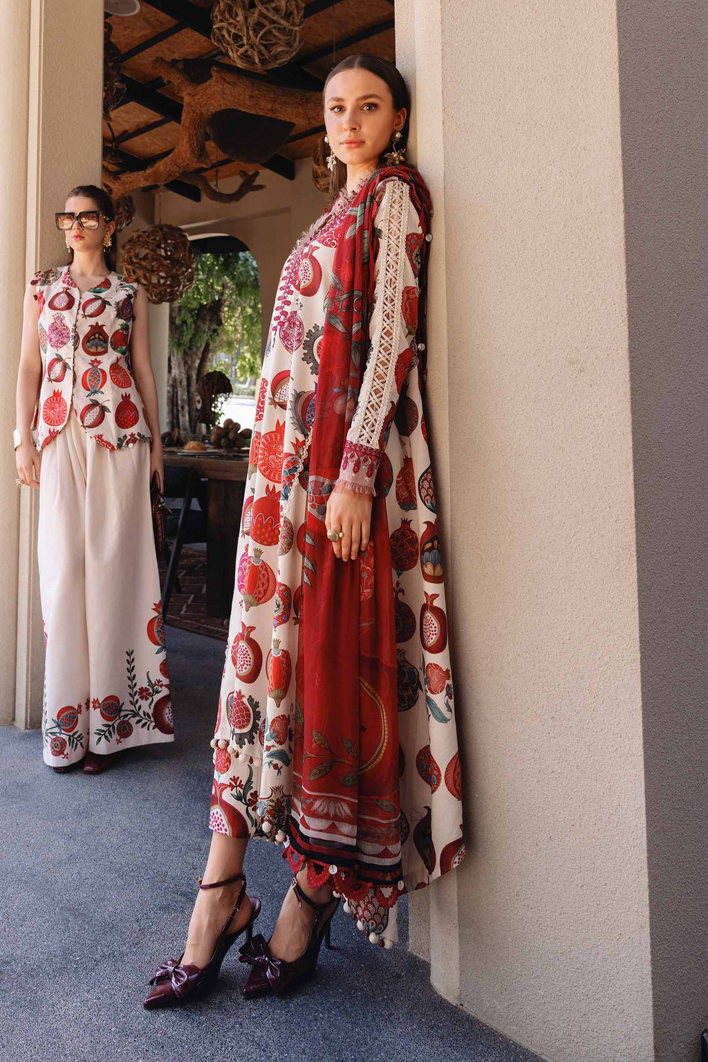 M.PRINTS 3 PIECE UNSTITCHED EMBROIDERED LAWN SUIT MPT-2903-A