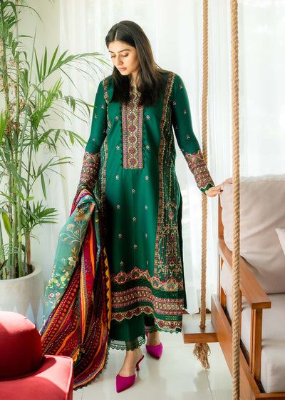 M.PRINTS 3 PIECE UNSTITCHED EMBROIDERED LAWN SUIT MPT-2610-A